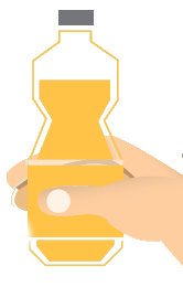 Bottiglie riempita di olio